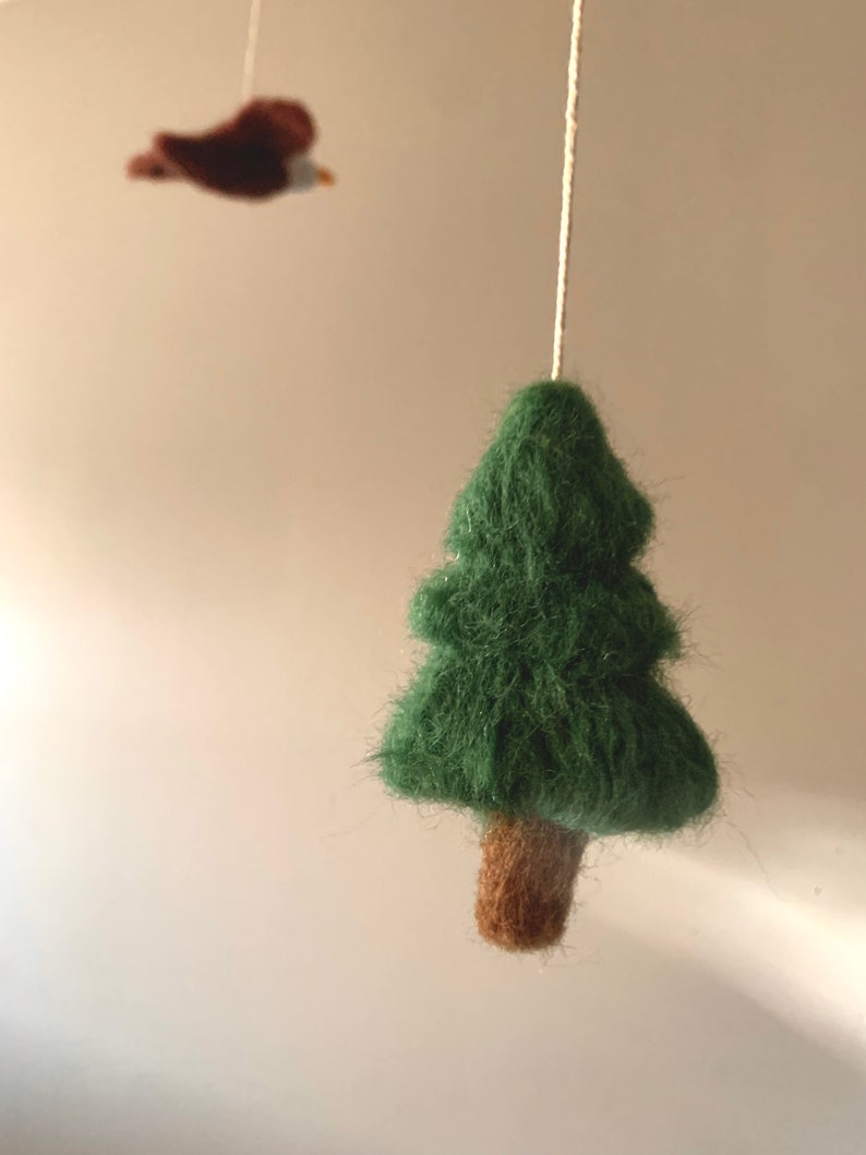 Woodland Mountain Felted Baby Mobile image 3