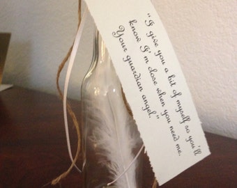 Guardian Angel Feather in a bottle