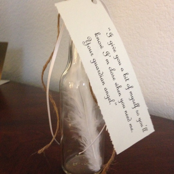 Guardian Angel Feather in a bottle