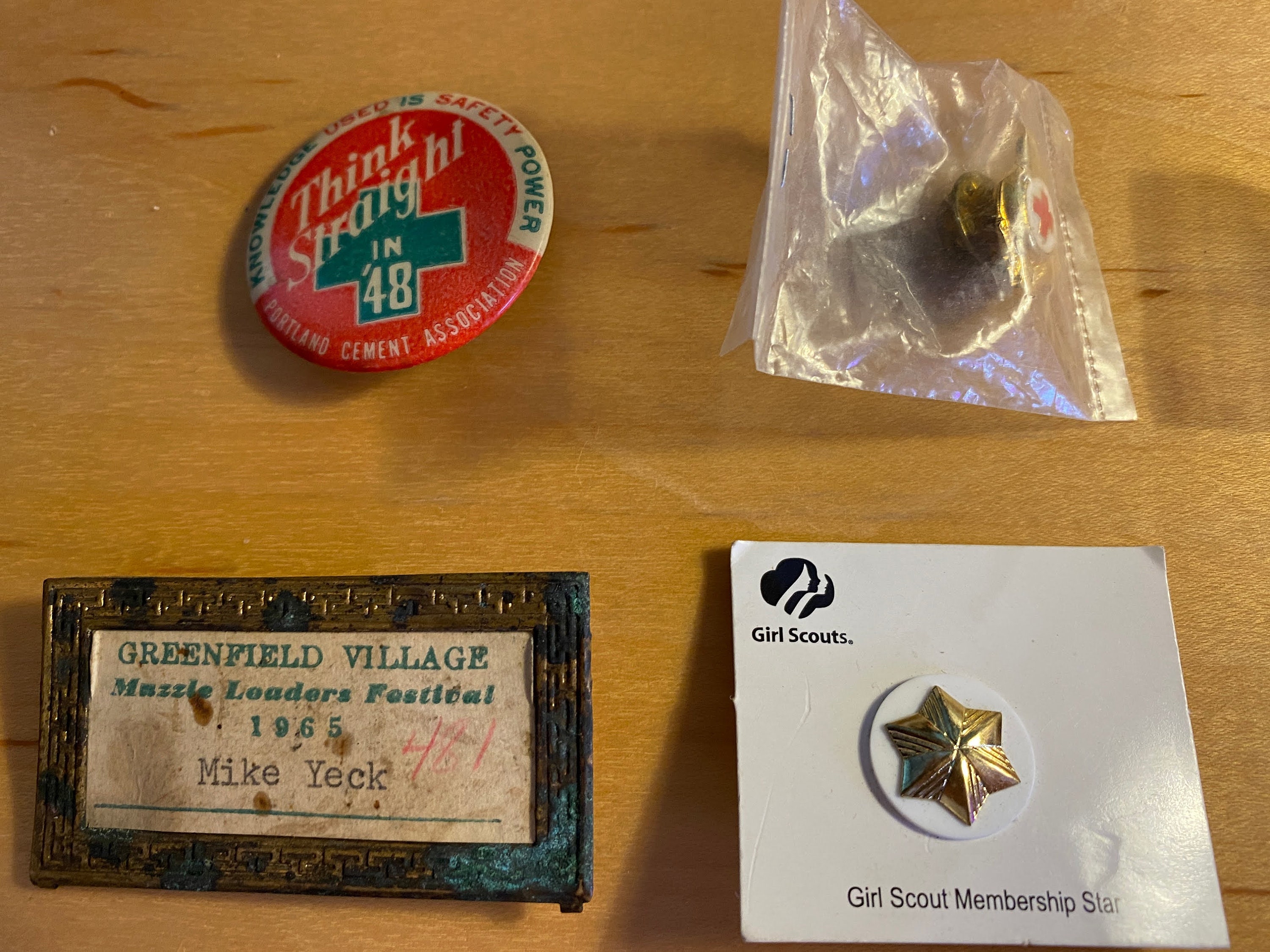 Assortment Of 14 Vintage Pins Red Cross Michigan Advertising Postage Assortment Of 14 Vintage Pins Red Cross Michigan Advertising Postage