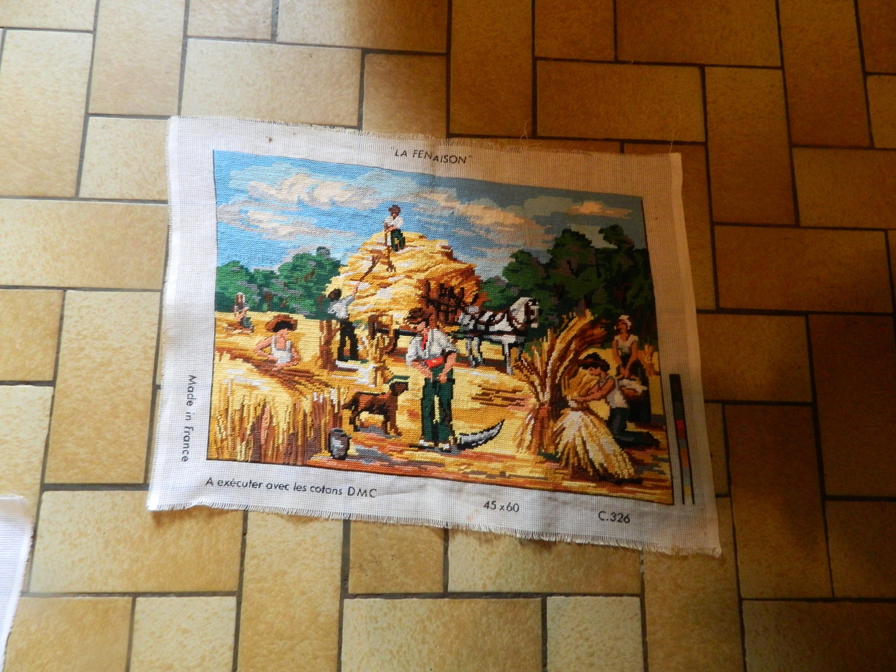 Toiles, Vintage Français, Toile de Tapisserie, Tapisserie Murale, Tapisseries, Made in France, Termi