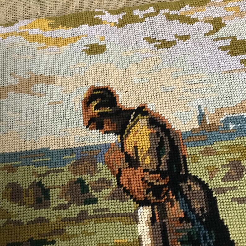 Man and Woman, Canvases, Vintage French, Needlepoint Canvas, Tapestry