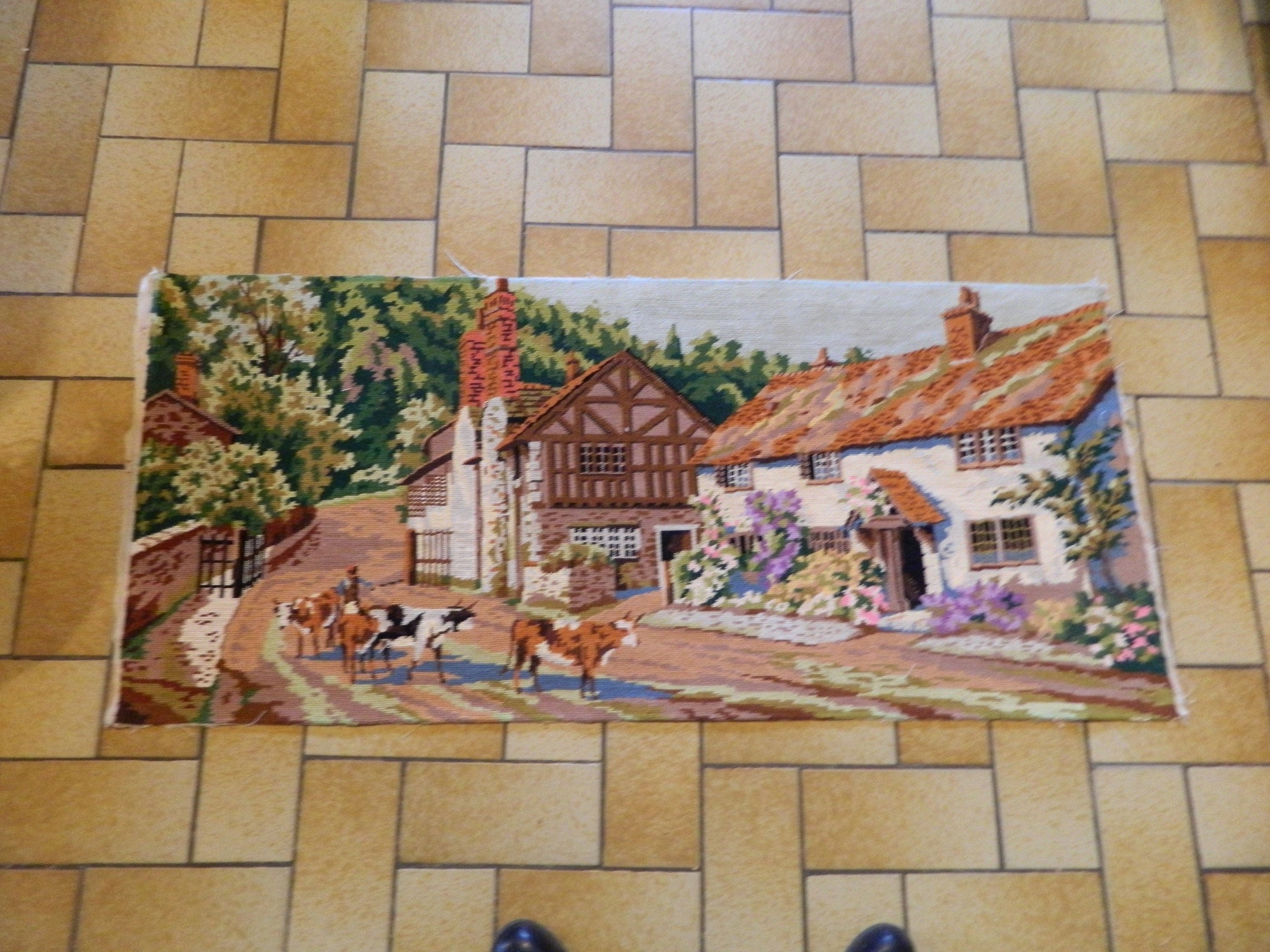 Mur Suspendu, Tapisserie Murale, Art Mural, Français Vintage, Toile Needlepoint, Tapisseries, Made i