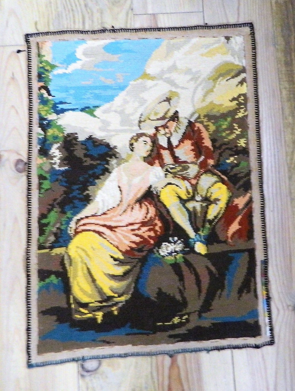 Toile Français Aiguille Que Terminé Vintage Tapisserie, Tapisseries de La Tenture Murale, Point, Fin