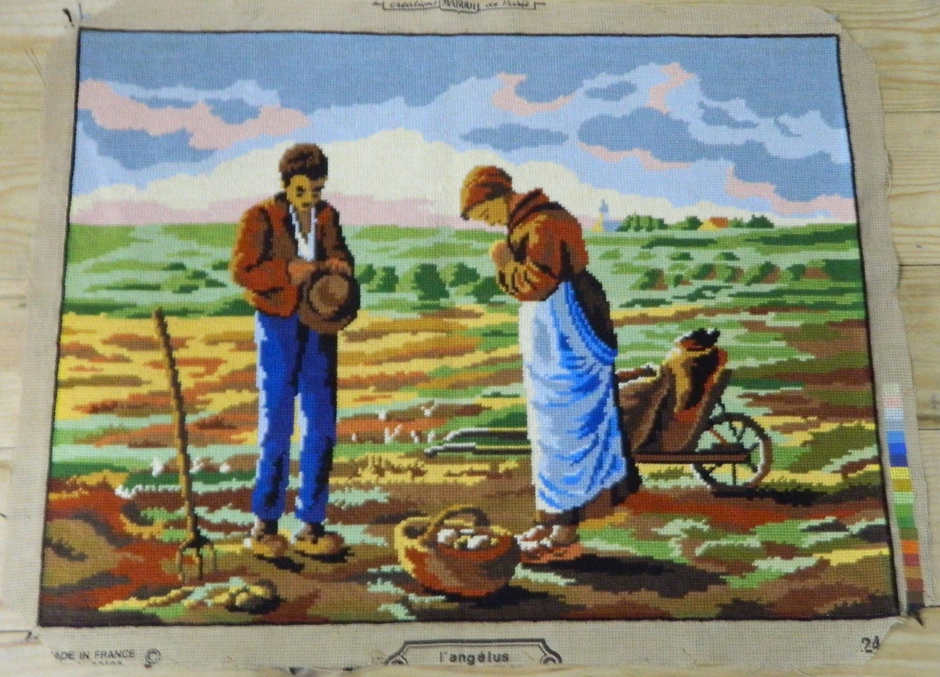 Agriculteur en Cadeau Les Agriculteurs, Toile, Toile Peinte Vintage Français, Tapisserie, Tenture Mu