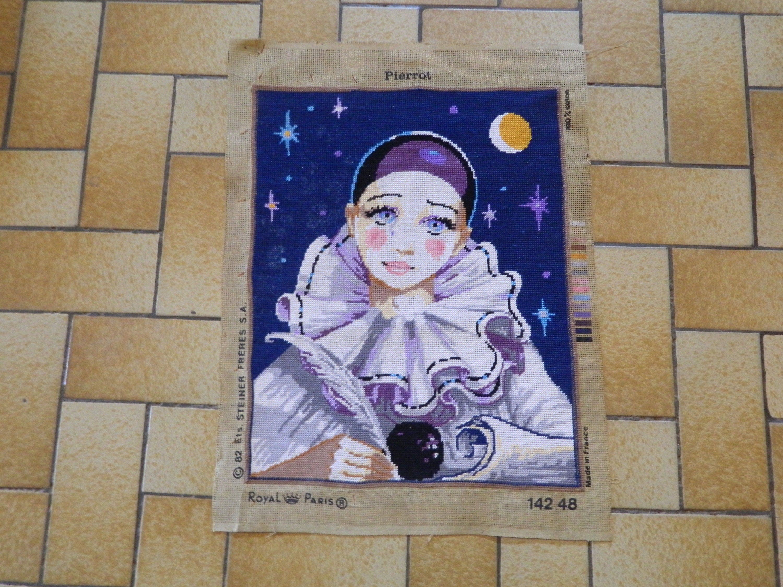 Clown, Clowns, Toile Needlepoint, Tapisserie Murale, Tapisseries Suspendues, Made in France, Toiles 