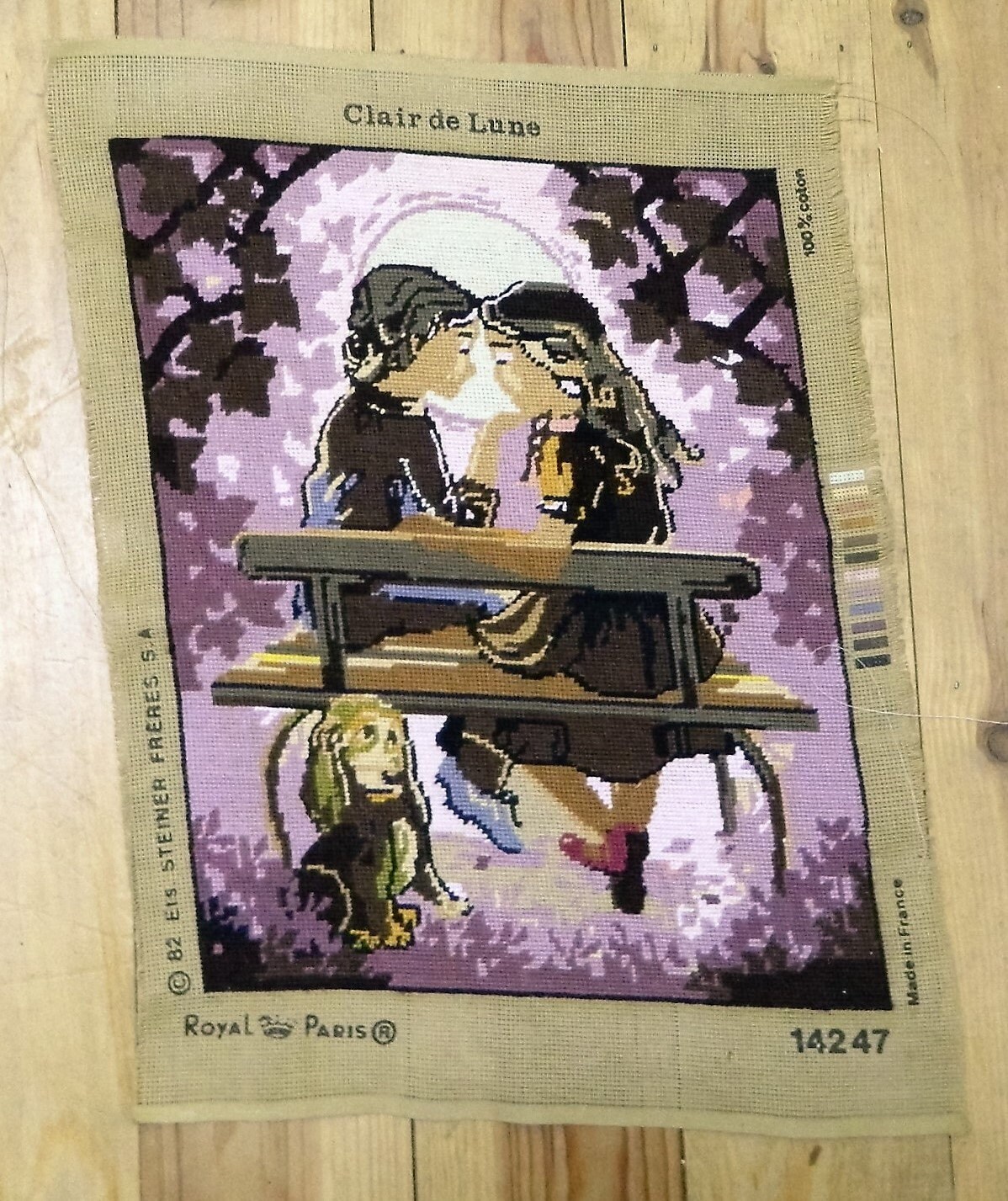 Vintage Français, Français Toile, Toile Vintage, Décor Tapisserie, Tenture Murale, Made in France, T