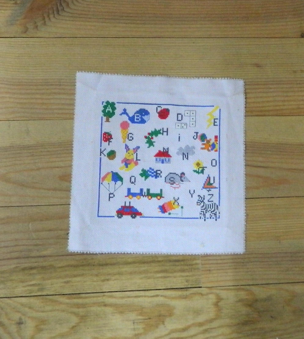 Sampler Cross Stitch, Sampler Crossstitch, A - Z, Cadeau Couture, Crèche de L'art, Art Mural Chambre