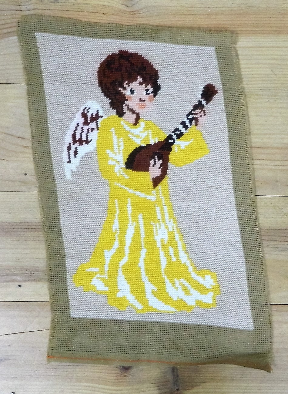 Ange Jouant Instrument Toile Tapisserie, Tapisserie Murale, Tapisseries Suspendus, Made in France, T