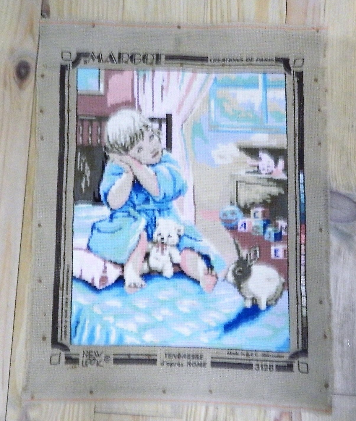 Tableaux Toile Fille, Fini Tapisserie, Margot, Vintage Français, Tapisserie Murale, Tapisseries Susp