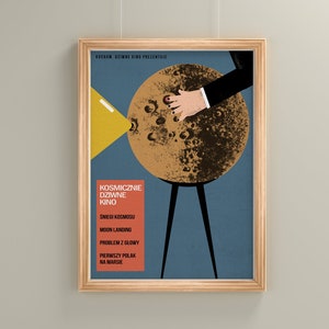 Adoro locandina del cinema strano, plakat, stampa, illustrazione, arte, televisione, TV, strano, blu, cinema cinematografico, film, vintage, festival Pabianice