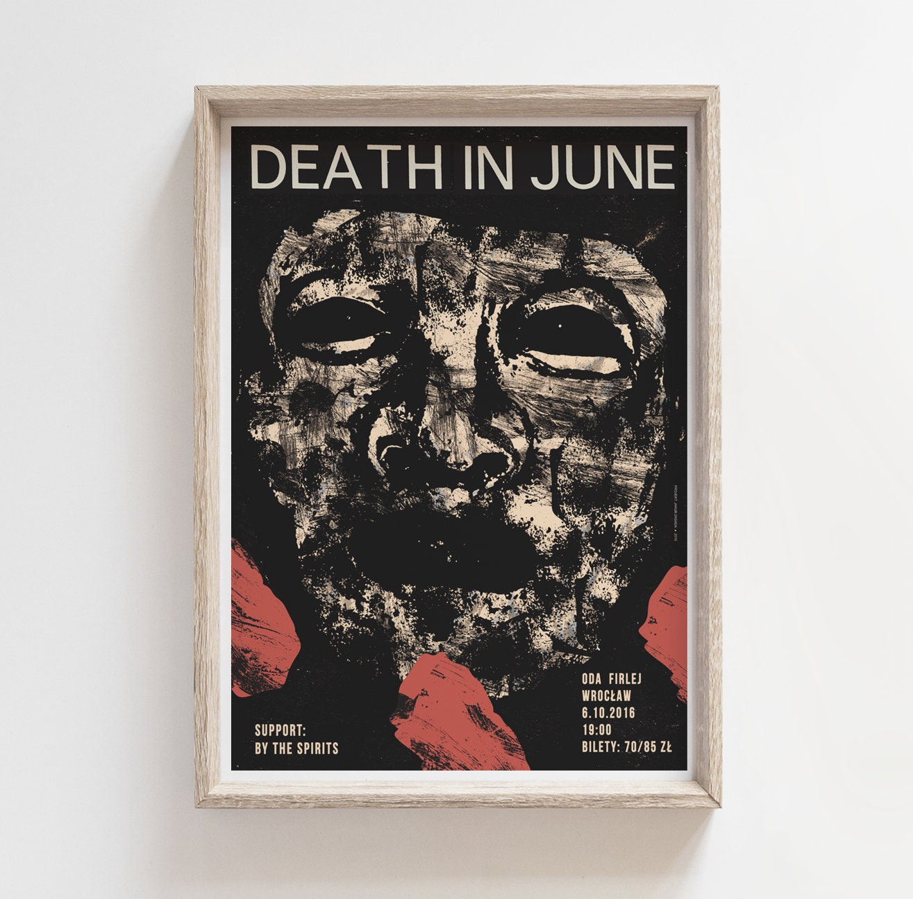 Death in June、ギグポスター、ポーランドのコンサートの Death in June、ギグポスター、ポーランドのコンサートの
