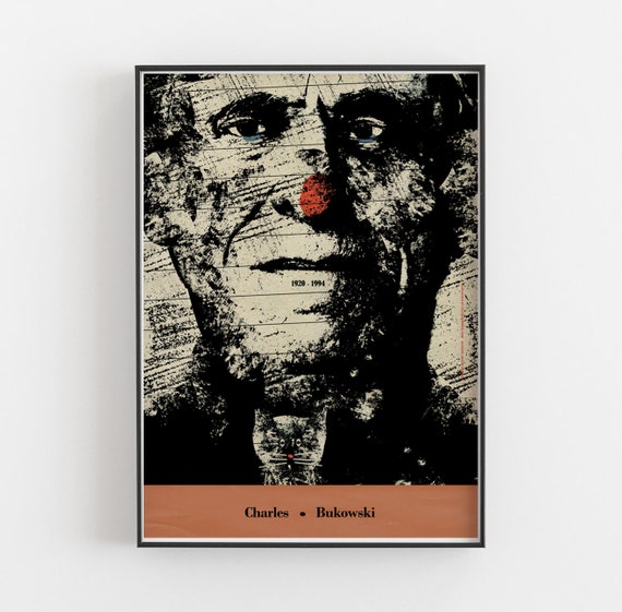 Charles Bukowski / 0riginal tribute polacco poster / stampa