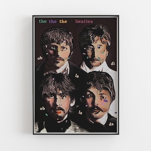 The Beatles (Lennon, McCartney, Harrison, Starr) - tribute, original polish poster, print, illustration, art, music | A1 84,1x59,4 cm