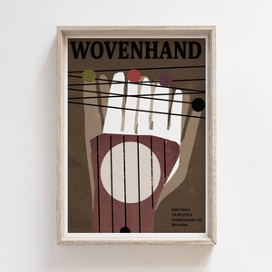 Wovenhand - gig poster, original poster from concert in Poland, music, neofolk, dark, gothic, folk, country, Wrocław, print, B2 (48x68 cm)