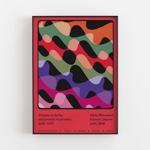 Abstraction colors composition improvisation poster, plakat, print, art, waves, illustration, colors, picture, Kraków Dydo Poster Gallery B2