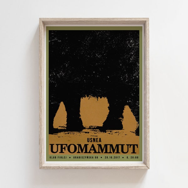 Ufomammut - original gig poster from concert in Poland (Wrocław, 2017), music, sludge, stoner, doom, metal, print, plakat, manifesto, B2