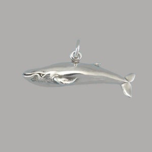 Sterling Silver Blue Whale Charm Pendant