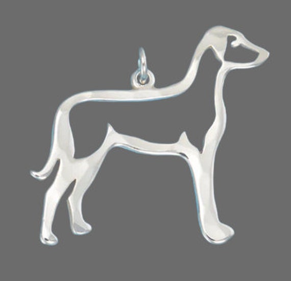 GREAT DANE DOG 3D CHARM 925 STERLING SILVER 