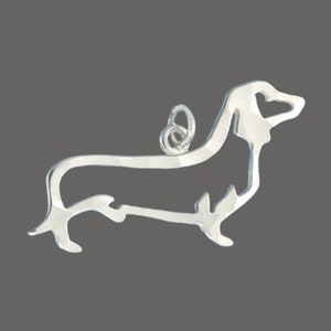 Sterling Silver Dachshund Dog Charm Pendant