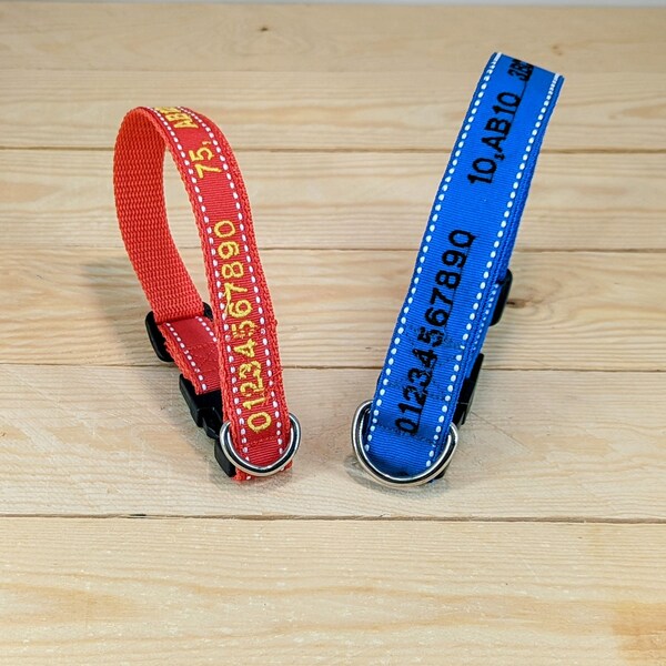 Embroidered Identity Dog Collar