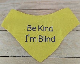 Blind Dog Warning Bandana