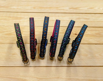 Aztec Pattern Small Dog/ Puppy Collar. Available in 6 colours.