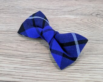Purple Tartan Dog Bow Tie