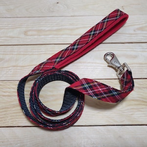 Red Tartan Dog Lead