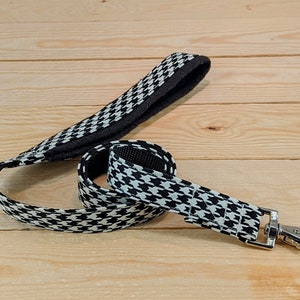 Black & White Houndstooth Dog Lead