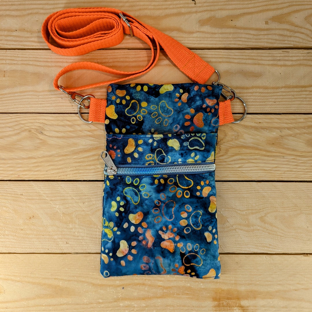 Kickoff Paw Print Sequin Crossbody Strap Navy main image 0