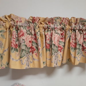 Ralph Lauren Evelyn Straight Valances-3 Available-Yellow Floral