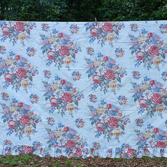 Dylan's Grove by Ralph Lauren-king Ruffled Flat Sheet-flags and