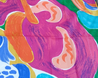 Vintage Costa Paradiso-FULL Flat Sheet-Multicolor Cotton-1992