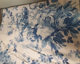 Ralph Lauren Elsa Blue Cotton Sateen Fabric-15 yards by 45" wide Blue & White-Rare to See!