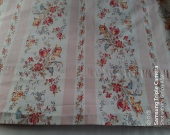 Set di 2 lenzuola matrimoniali Vintage Millicent di Ralph Lauren - Rosa, con motivi floreali e a righe - 100% cotone