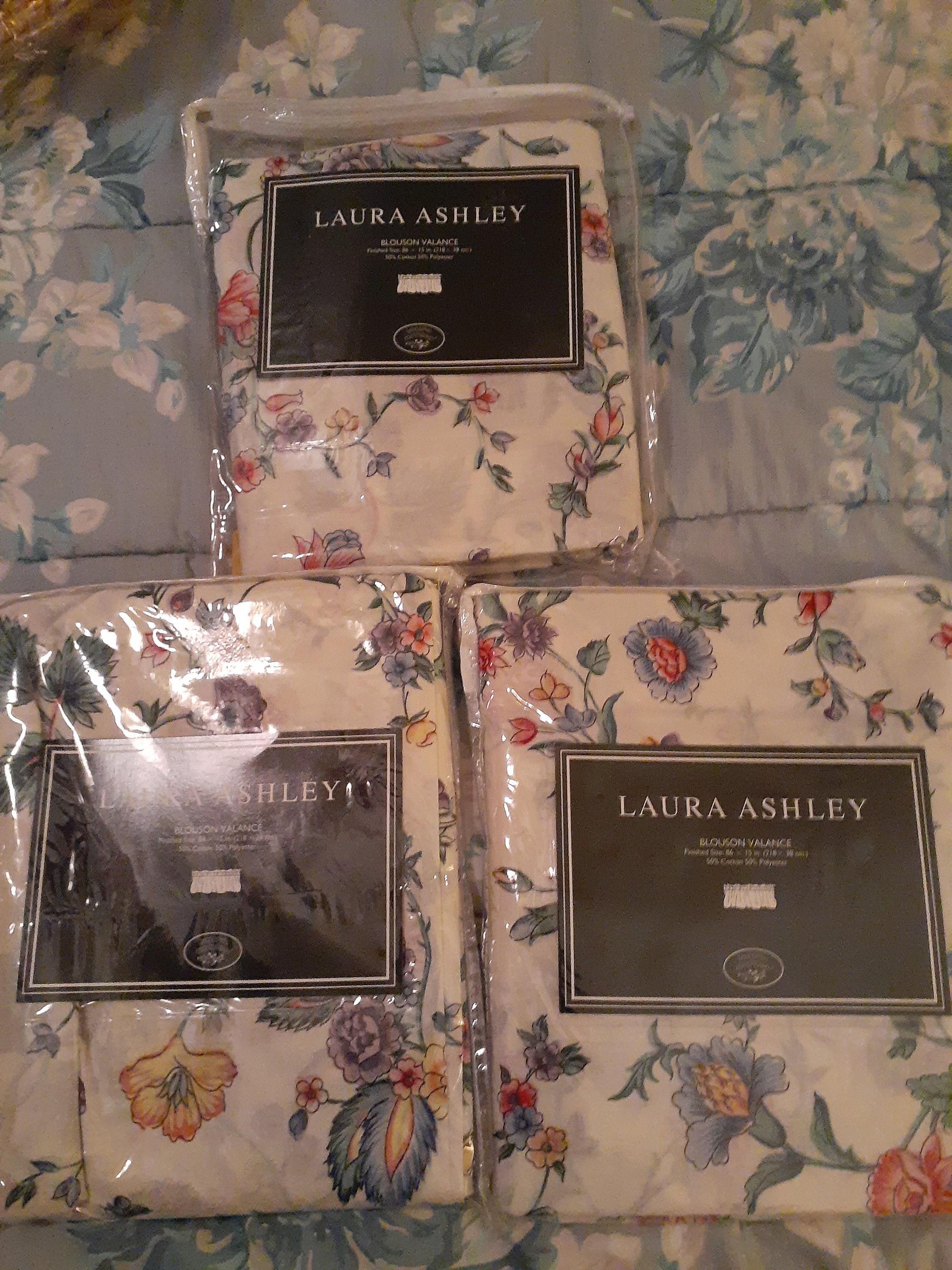 Chinese Pattern Valances Laura Ashley Chinese Silk NEW Old Stock Valances-3 Available-86