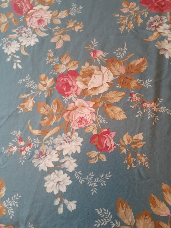 【ビンテージ】Ralph Lauren フルサイズ 花柄フィットシーツ Rare Ralph Lauren Sinclair Twin Duvet Cover-green Floral-100