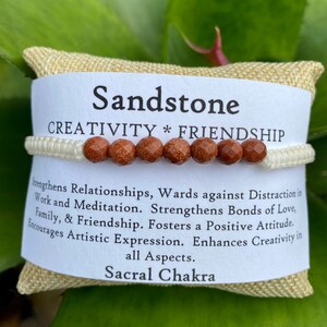 Gold Sandstone Bracelet, Goldstone Bracelet, Creativity Bracelet, Healing Gemstone Bracelet, Sacral Chakra Bracelet
