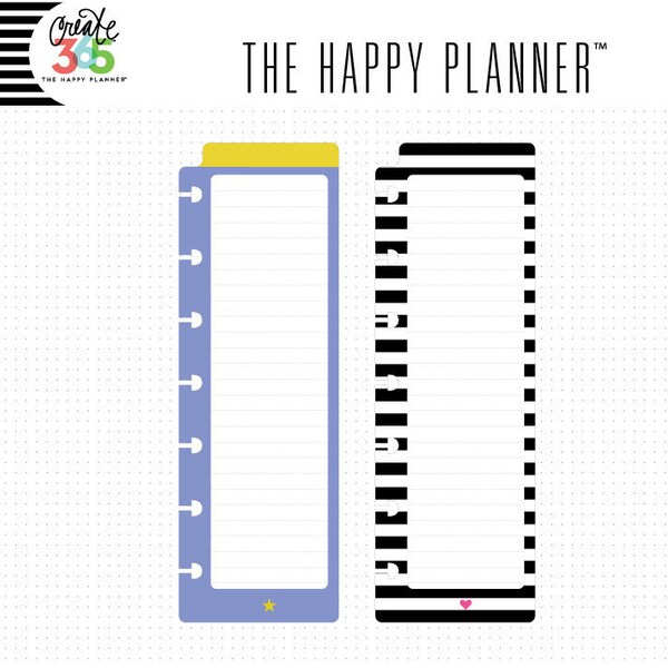 MAMBI Happy Planner Notepads, skinny notepad, to do list pages, grocery list pages, Create 365 Discbound Planner, (PADL-02)