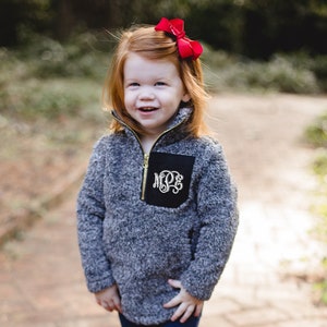 Children's sherpa pullover top