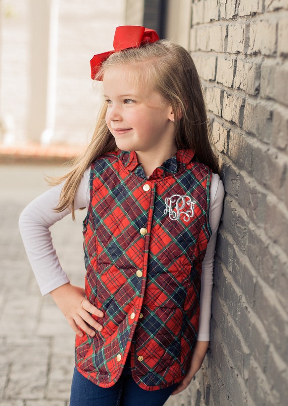 Monogrammed Collar Quilted Preppy Vest Jacket -  Norway