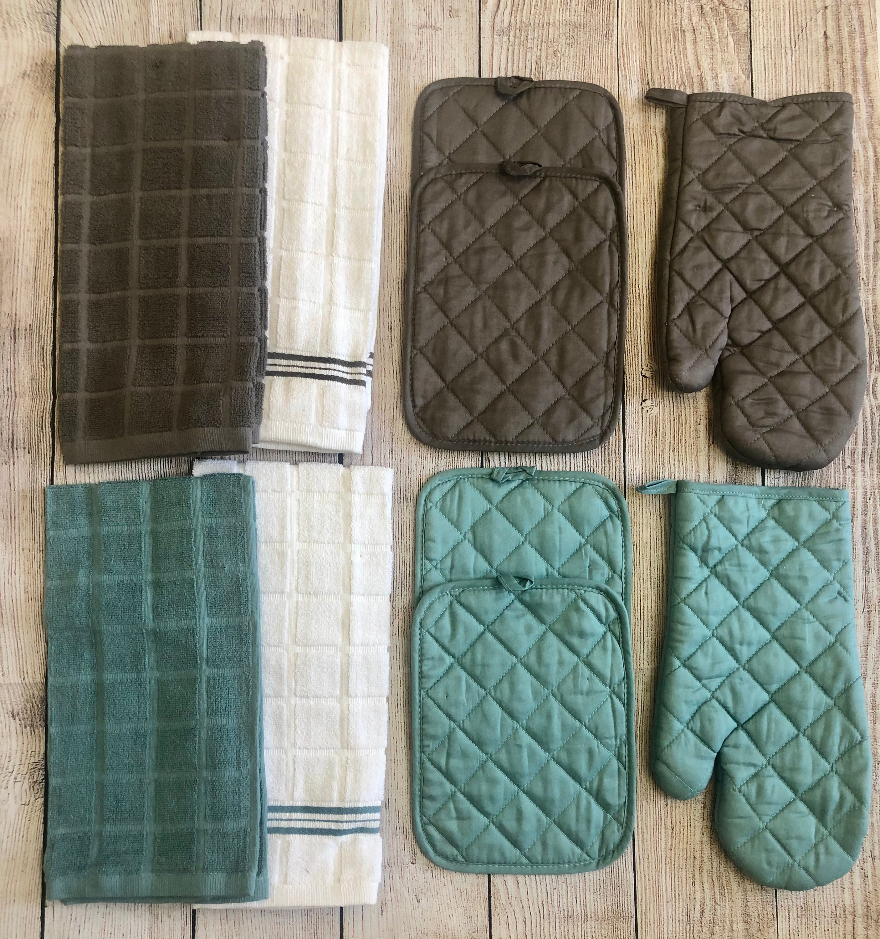 Personalized Kitchen Towels and Pot Holders Set Monogrammed Etsy