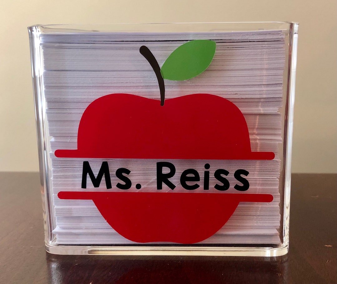 Personalized Note Cube Sticky Note Holder Teacher Appreciation End of