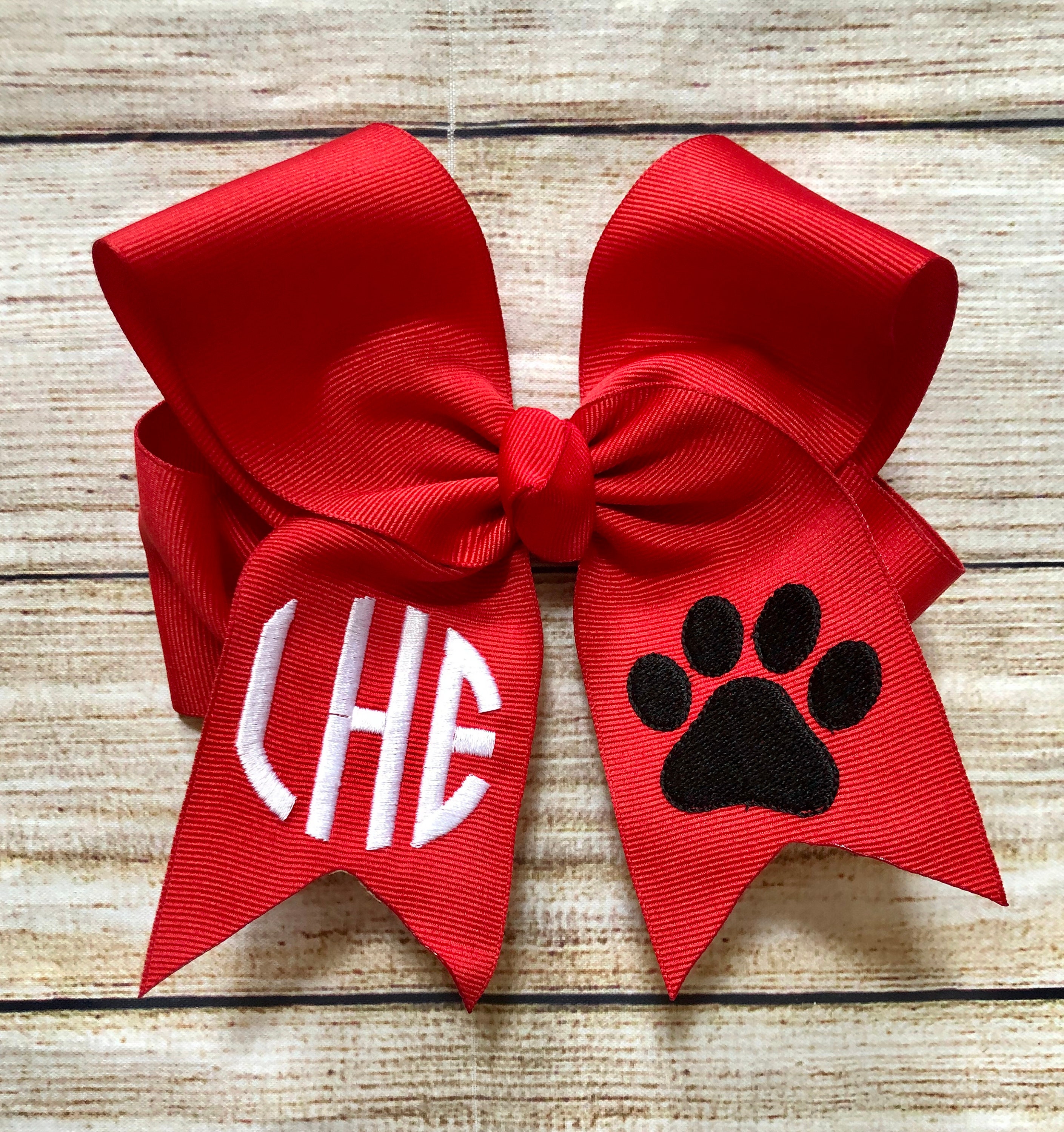 You Choose Colors...Medium or Large Monogrammed Paw Print School Masc…