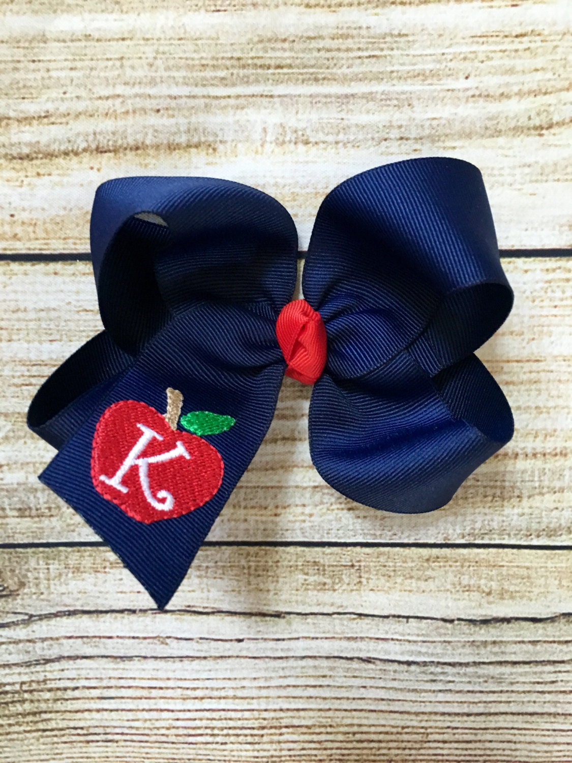 You Choose Colors...Medium or Large Monogrammed Back to School Hair B…