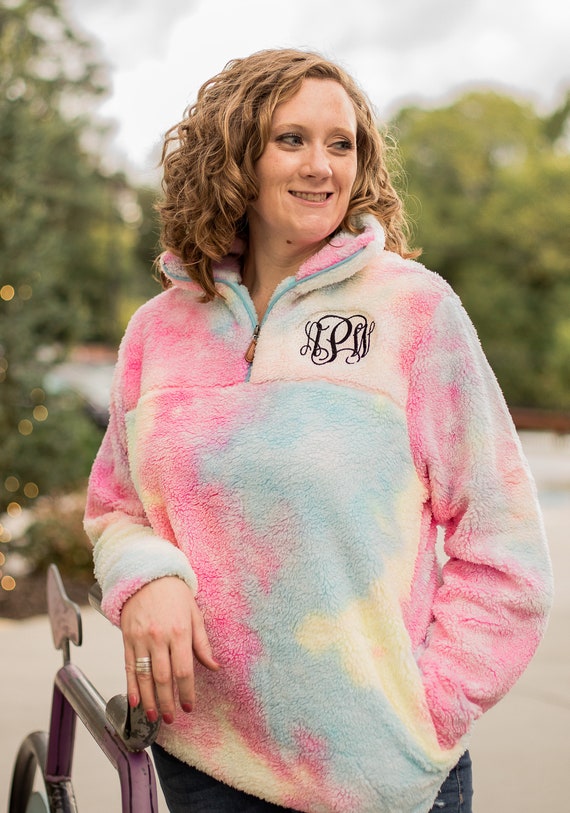 Monogrammed Sherpa Full Zip Jacket