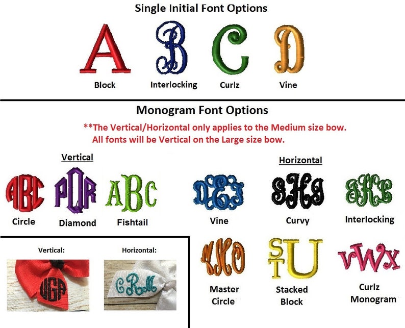 You Choose Colors...Monogrammed Medium or Large Hair Bow w Ballet Shoes\u2026Personalized Ballerina Hairbow with Initial or Monogram