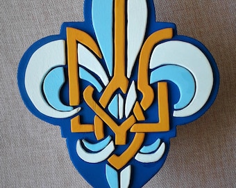 Exclusive Plast emblem of the lily. Sconce, lamp, night light