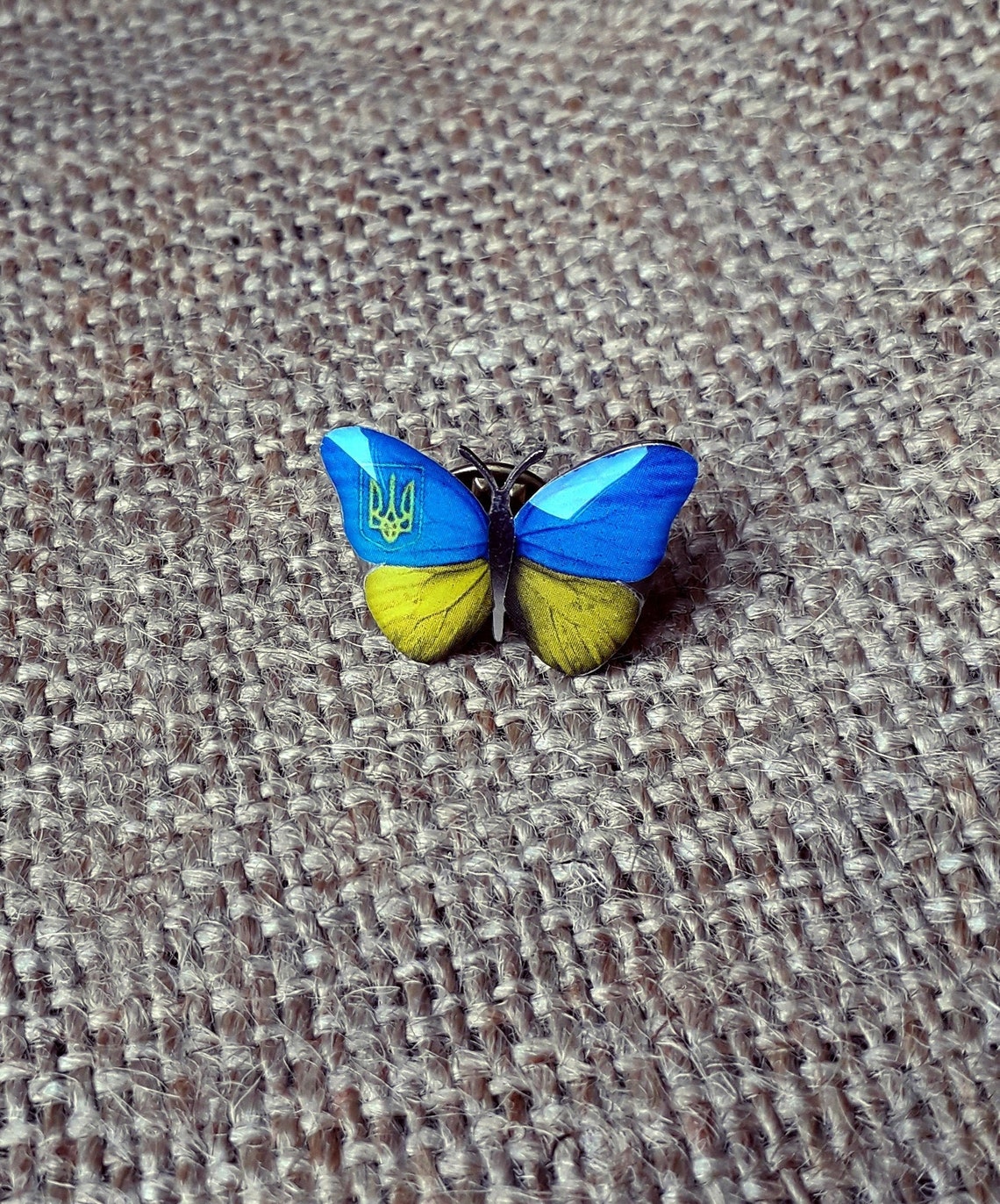 Butterfly Ukrainian flag Ukrainian Lapel Pin Metal Silver Etsy